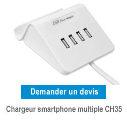 Chargeur sans fil pour smartphone  4 connexions