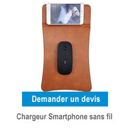 Chargeur sans fil pour smartphone avec souris d'ordinateur