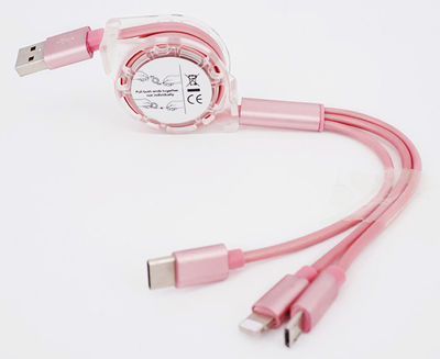 cable multiconnexion usb  publicitaire drouleur